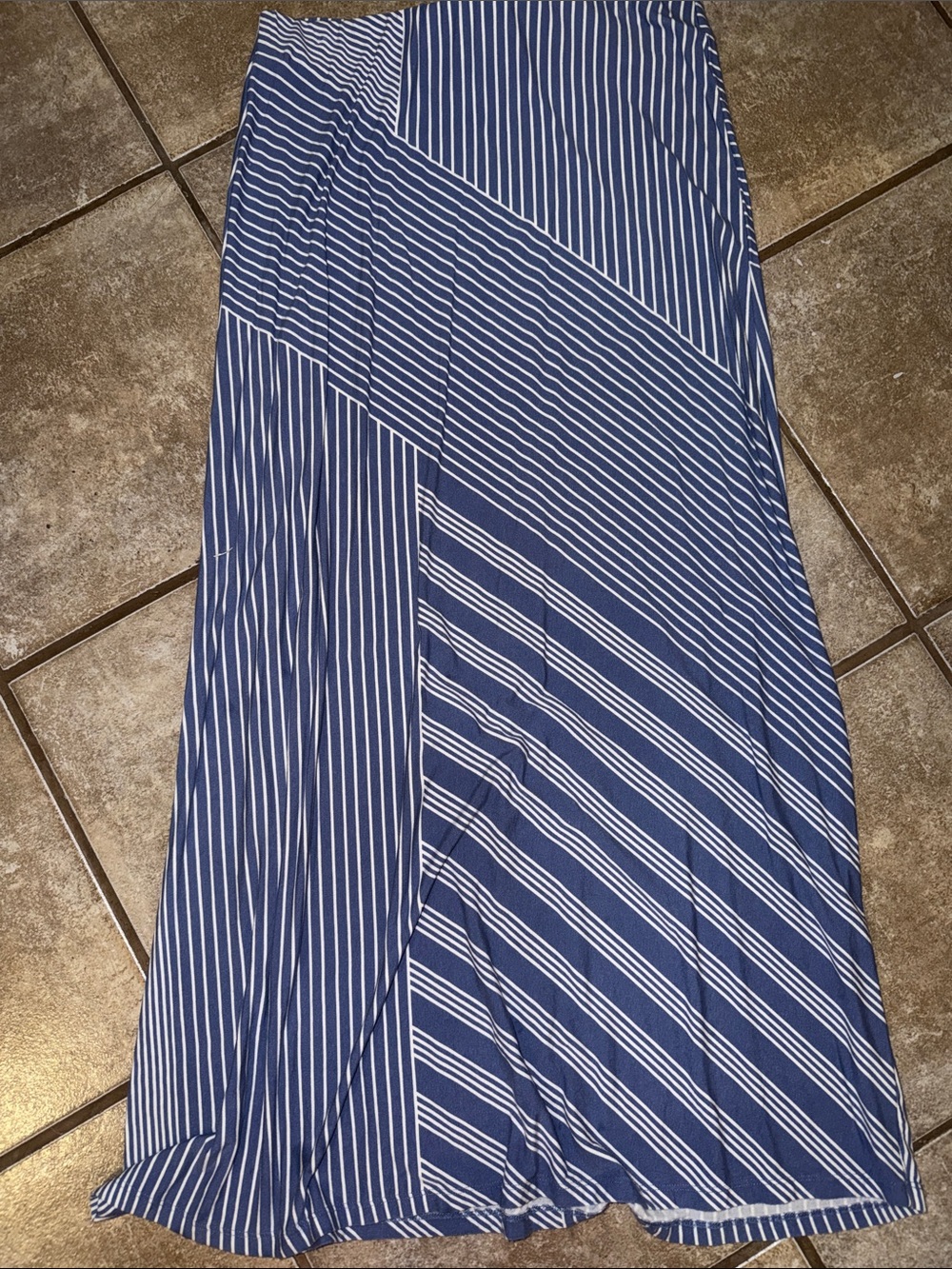 Tommy Bahama blue and White Striped Maxi Skirt